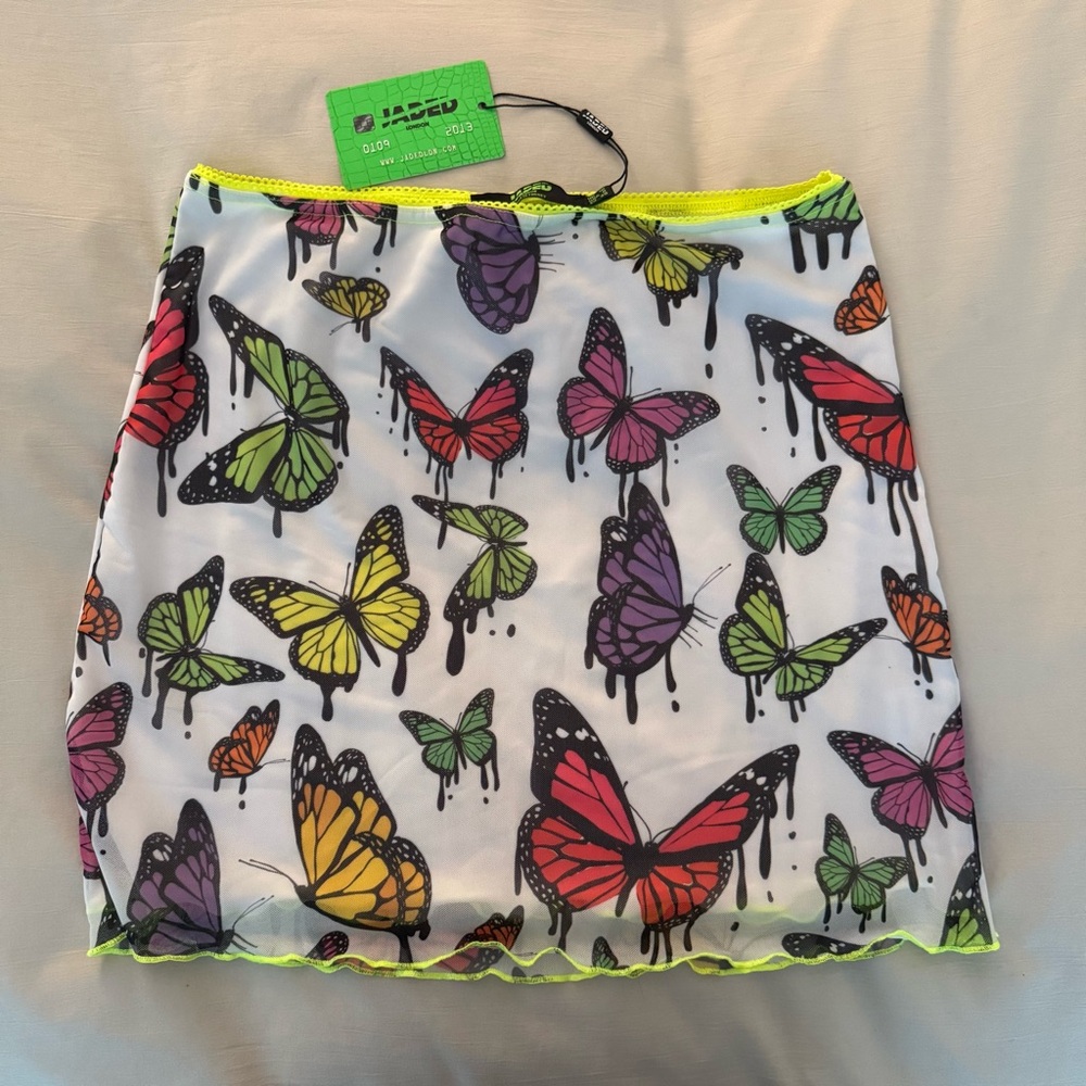Jaded London Butterfly mini skirt size 6 NWT